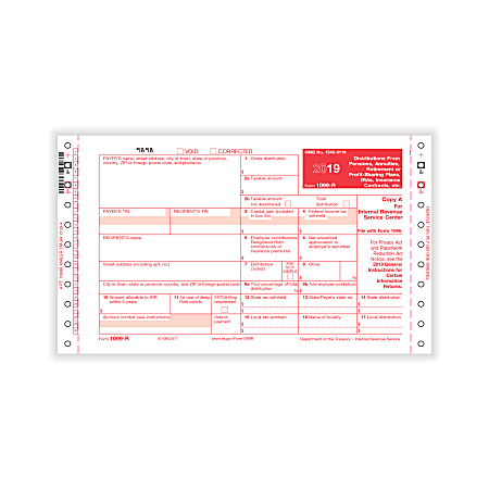 ComplyRight 1099 R Tax Forms Carbon Interleaved Outside Copies A And ...