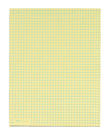 TOPS™ Quadrille Pad With Medium-Weight Paper, 4 x 4 Squares/Inch, 25 Sheets, Canary