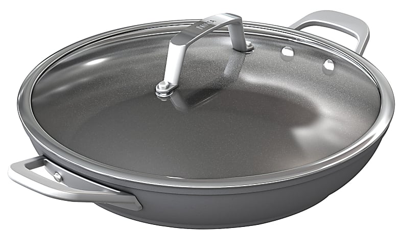 Ninja Foodi Premium NeverStick Fry Pan 12 Slate Gray - Office Depot