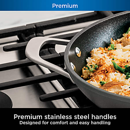 Ninja Foodi Premium Stainless Steel NeverStick Saute Pan Slate Gray -  Office Depot