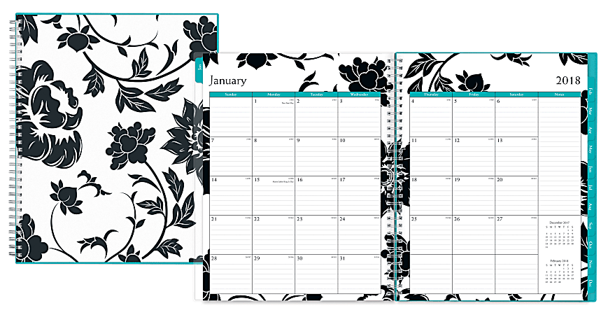 Blue Sky™ Weekly/Monthly Planner, CYO Cover, 8 1/2" x 11", 50% Recycled, Barcelona, January to December 2018 (100001)