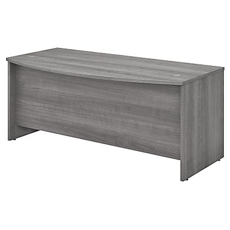 Bush Business Furniture Studio C Bow Front Desk, 72"W x 36"D, Platinum Gray, Standard Delivery