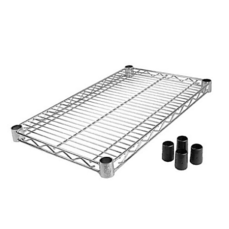 Winco Chrome-Plated Wire Shelf, 2"H x 24"W x 14"D, Silver