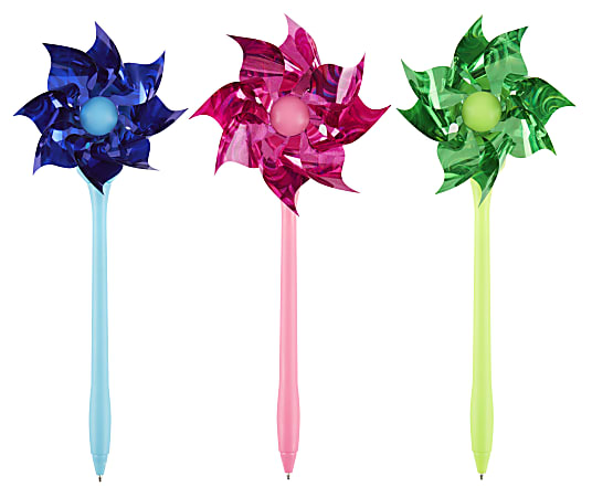 Office Depot® Brand Fun With Writing Ballpoint Pen, Medium Point, 1.0 mm, Windmill, Assorted Colors