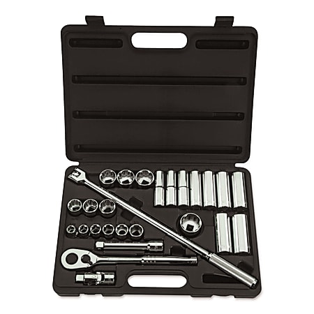 Black+Decker 26 Piece Socket Sets, 1/2 in Drive, 6 Point, 12 Point