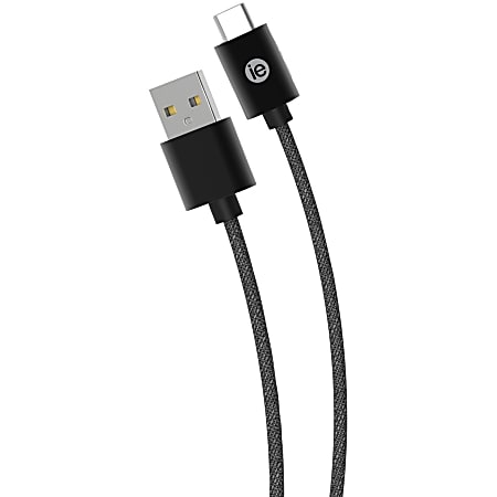 iEssentials USB Data Transfer Cable - 6 ft USB Data Transfer Cable - Type C USB - Type A USB - Black