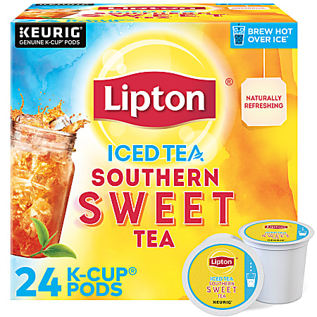 Lipton® Sweet Iced Tea, Keurig Single Serve K-Cup Pods, 24 Count Ice Tea K-Cup, Pod - Compatible with Keurig Brewer - Ice Tea - 24 K-Cup - 24 / Pack