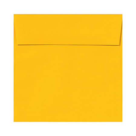 LUX Square Envelopes, 5 1/2" x 5 1/2", Peel & Press Closure, Sunflower Yellow, Pack Of 1,000