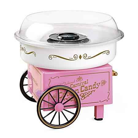 Nostalgia Electrics Vintage Hard & Sugar-Free Candy Cotton Candy Maker, Pink