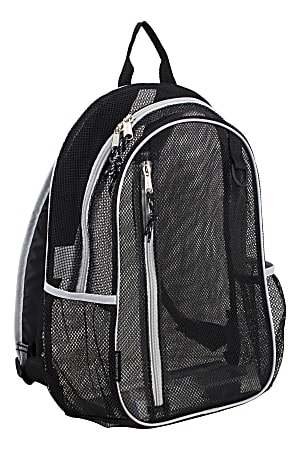Eastsport Sport Mesh Backpack, Black/Silver