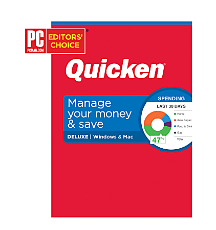 Quicken Deluxe Personal Finance Software 1 Year Subscription For PCMac -  Office Depot