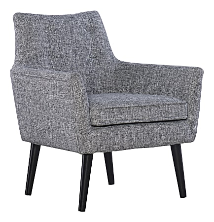 Linon Lindsay Chair, Black/White Tweed