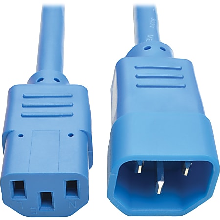 Eaton Tripp Lite Series PDU Power Cord, C13 to C14 - 10A, 250V, 18 AWG, 2 ft. (0.61 m), Blue - Power extension cable - P004002ABL