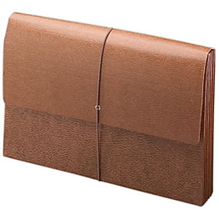 Smead® Leather-Like Expanding Wallet, Legal Size, 30% Recycled, Brown