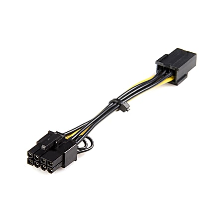 StarTech.com Power Adapter Cable - PCI Express - 6 Pin - 8 Pin - PCIe - Connect a standard 6-pin PCI Express power connection on the Power Supply to 8-pin ATI and NVidia video cards