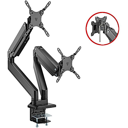 SIIG Dual Monitor Heavy-Duty Premium Aluminum Gas Spring Desk Mount