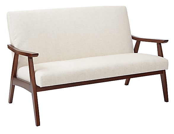 Ave Six Work Smart™ Davis Loveseat, Linen/Medium Espresso