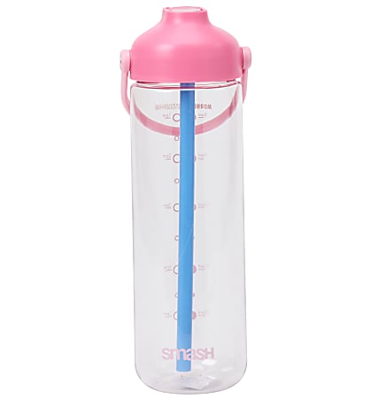 Smash Icon Sipper Drink Bottle, 27 Oz, Pink