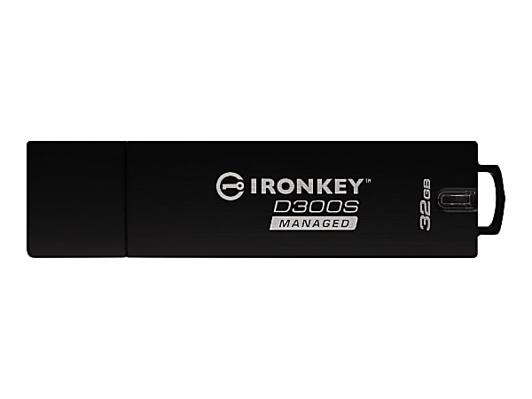 IronKey D300S Managed - USB flash drive - encrypted - 32 GB - USB 3.1 Gen 1 - FIPS 140-2 Level 3 - TAA Compliant