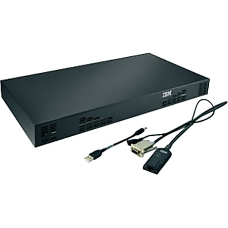 Lenovo GCM16 KVM Switch - 16 Computer(s) - 2 Local User(s) - 2 Remote User(s) - WSXGA+ - 1680 x 1050 - 3 x Network (RJ-45) - 4 x USB - Rack-mountable - 1U