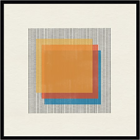 Amanti Art Midcentury Modern Squares No 1 by The MIUUS STUDIO Wood Framed Wall Art Print, 33”W x 33”H, Black