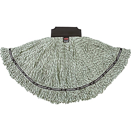 Rubbermaid Commercial Medium Maximizer Microfiber Mophead - 11.2" Width x 19.5" Length - MicroFiber - Green - 6 / Carton