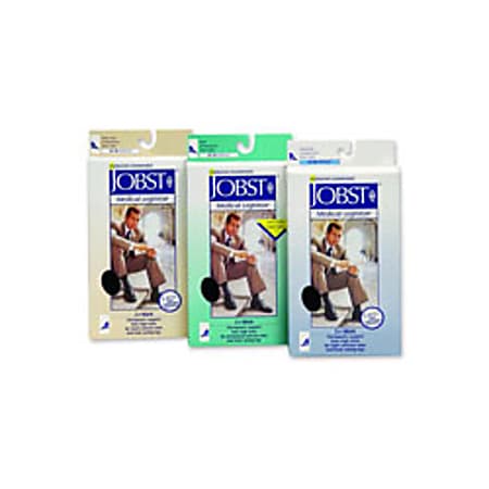 Jobst® For Men Knee-High Socks, Black, Large: Ankle Circumference: 9 1/2"-10 1/2", Calf Circumference: 14"-18 1/2", Compression: 20-30 mmHg