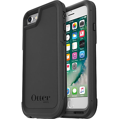 OtterBox Pursuit Carrying Case Apple iPhone 7, iPhone 8 Smartphone - Black - Lanyard Strap)