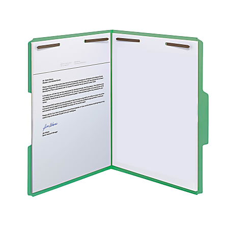 Smead® Color Reinforced Tab Fastener Folders, Legal Size,