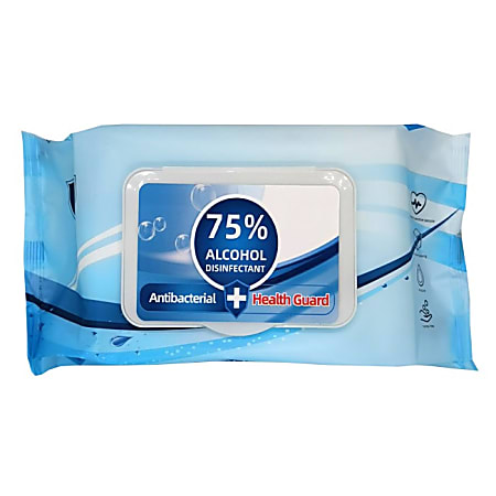 Health Guard Sanitizing Alcohol Wipes, Pack of 80 Wipes