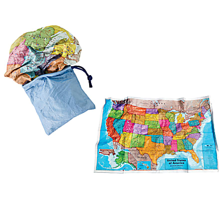 Round World Products USA Scrunch Map, 24" x 36"