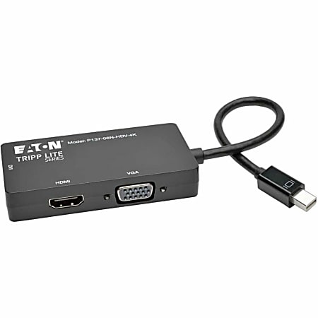 Tripp Lite 6in Mini DisplayPort To VGA / DVI / HDMI Adapter