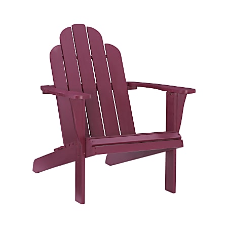 Linon Troy Adirondack Outdoor Chair, Red