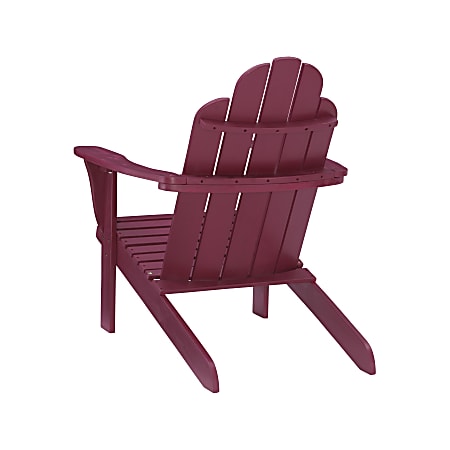 Linon Troy Adirondack Outdoor Chair Red Office Depot
