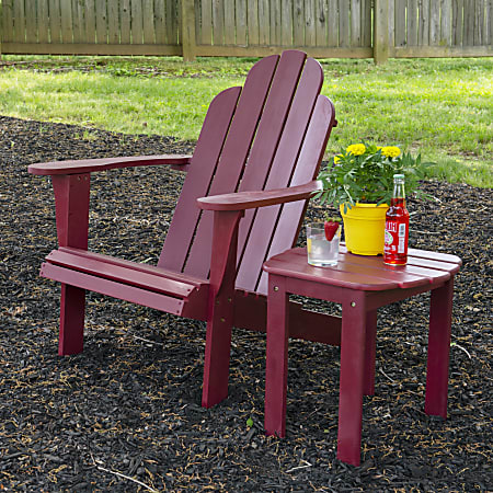 Linon Troy Adirondack Outdoor Chair Red Office Depot