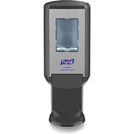 PURELL® CS4 Hand Sanitizer Dispenser - Manual - 1.27 quart Capacity - Site Window, Refillable, Sanitary-sealed, Recyclable, Locking Mechanism, Durable, Wall Mountable - Graphite - 1Each