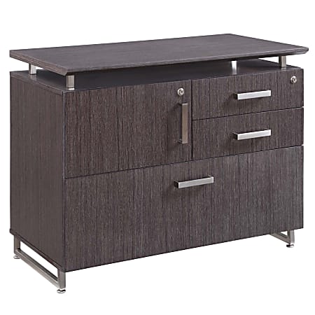 Forward Furniture Horizon 36"W Lateral 3-Drawer File Cabinet, Appalachian Smoke