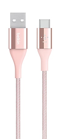 Belkin® MIXIT™ DuraTek™ USB-C™ To USB-A Cable, 4', Rose Gold, F2CU059BT04-C00