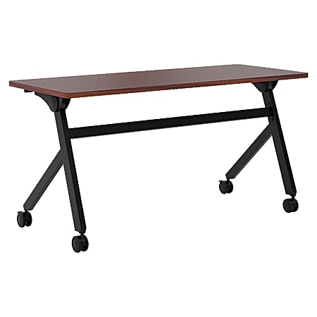 basyx by HON® Multipurpose 60"W Flip-Top Training Table, Chestnut