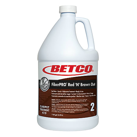 Betco® FiberPRO® Red 'N' Brown Out Carpet Treatment, 128 Oz Bottle, Case Of 4