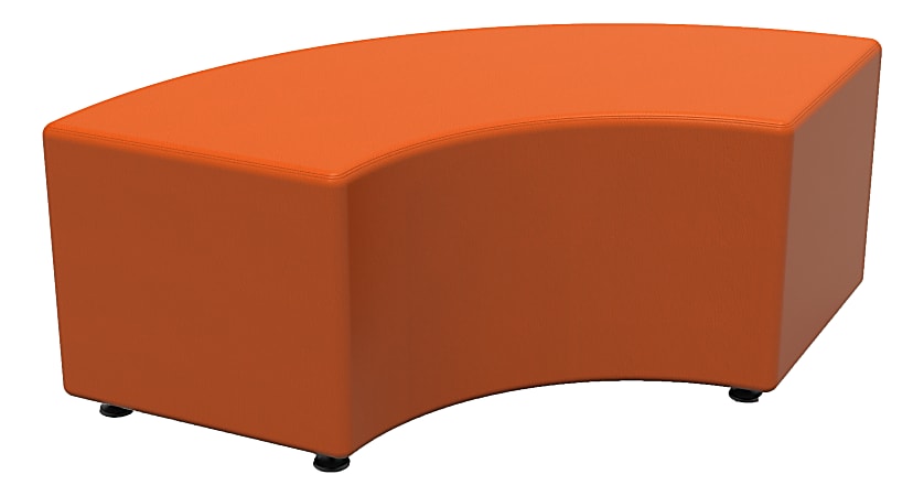 Marco Group Sonik 16"H Curved Bench, Papaya Orange, LF1251-S01