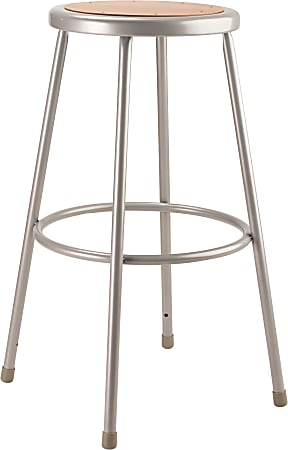 National Public Seating Hardboard Stool, 30"H, Gray