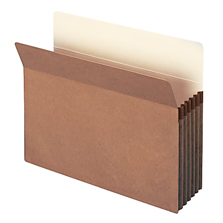 Smead® Expanding File Pockets, 5 1/4" Expansion, 9 1/2" x 11 3/4", 30% Recycled, Redrope