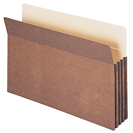 Smead® Expanding File Pockets, 3 1/2" Expansion, 9 1/2" x 14 3/4", 30% Recycled, Redrope