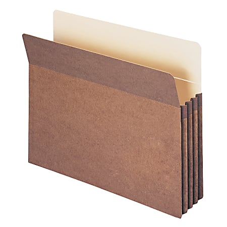 Smead® Expanding File Pockets, 3 1/2" Expansion, 9 1/2" x 11 3/4", 30% Recycled, Redrope