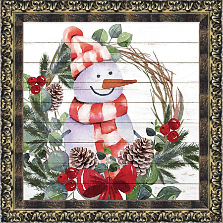 Timeless Frames&reg; Holiday Art, 12&rdquo; x 12&rdquo;, Snowman Wreath