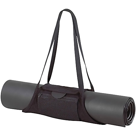 Crescent Moon ME-CMSC01 Carrying Case (Sling) Yoga Mat, Rug - Black - Cotton, Elastic - Carrying Strap