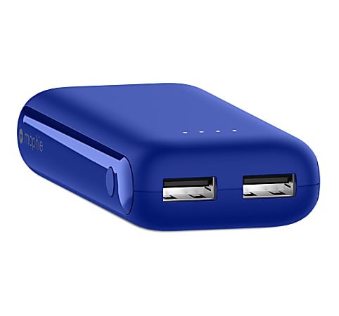 Mophie PowerBoost Portable Battery, 5,200 mAh, 4.25"H x 1.89"W x 0.89"D, Blue, 401104000