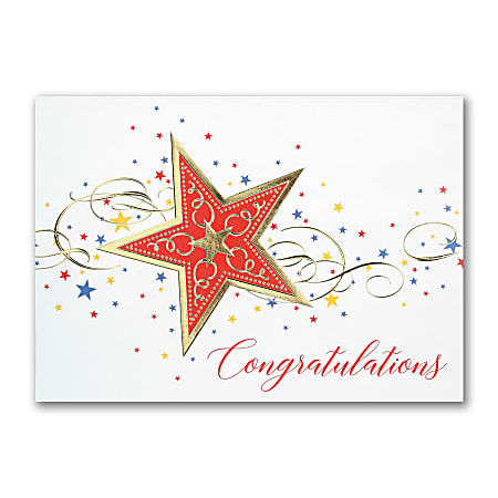 Custom Embellished Congratulations Cards With Foil Lined