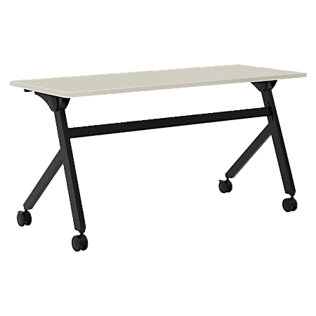 basyx by HON® Multipurpose 60"W Flip-Top Training Table, Light Gray
